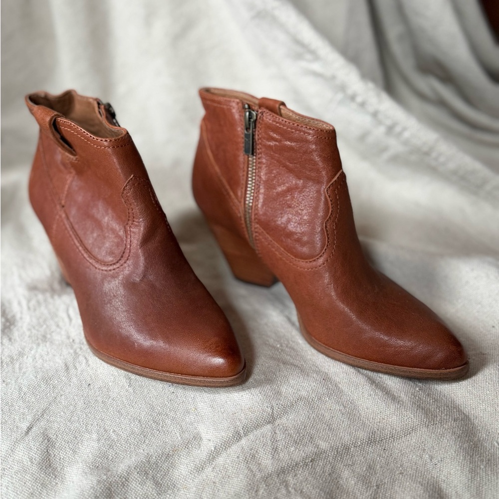 Frye Brown Leather Ankle Booties